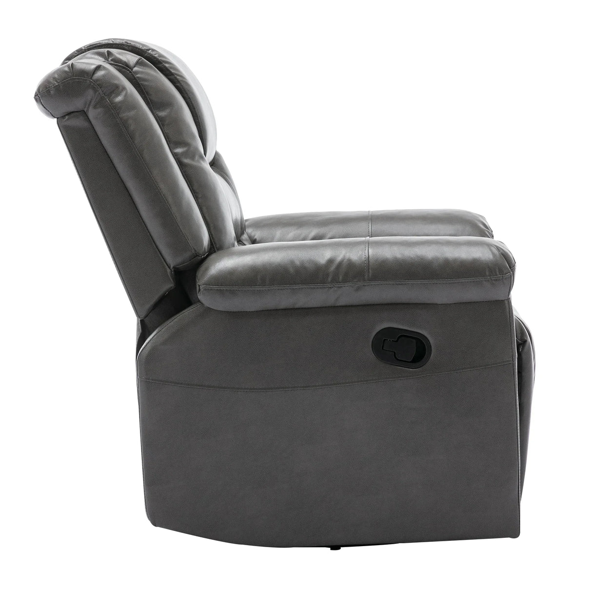 Grey Manual PU Upholstered Home Theater Recliner Chair Set - Omega Lifestyles
