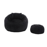 Chenille Memory Foam Lazy Sofa With Ottoman - Omega Lifestyles