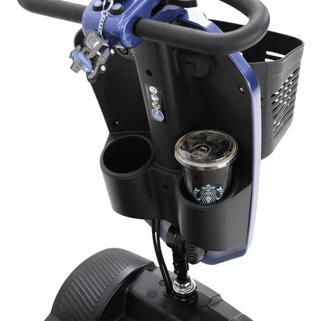 Outdoor Compact Blue 4-Wheel Mobility Scooter With USB Charger - Omega Lifestyles