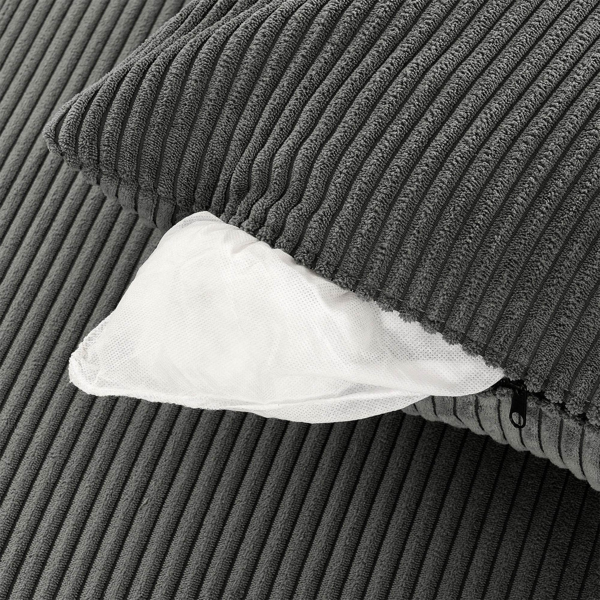 Modern Corduroy Armless Loveseat Sofa Chair - Omega Lifestyles