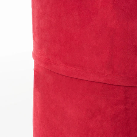 Cylindrical Foam Filled Polyester Red Bean Bag Chair - Omega Lifestyles
