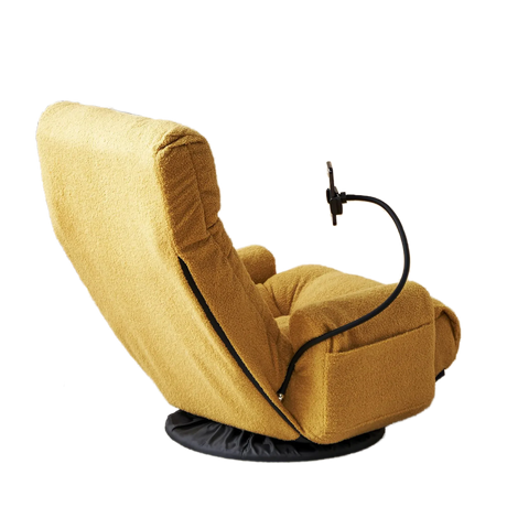 Adjustable Yellow Soft Plush Swivel Lounge Chair - Omega Lifestyles