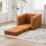 Convertible Chenille Foldable Single Sofa Bed With Pillow - Omega Lifestyles