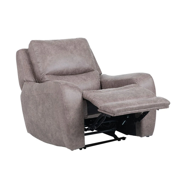 Contemporary Power Recliner Brown Hardwood Frame Oversized Seat - Omega Lifestyles