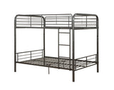 Gunmetal Full Over Full Metal Bunk Bed Frame - Omega Lifestyles