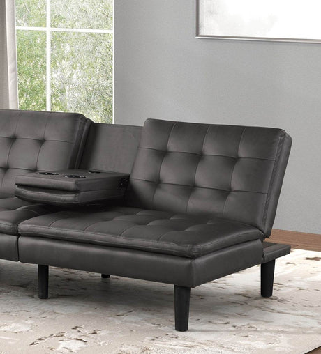 Contemporary Convertible Futon Sofa Bed With USB Chargers - Omega Lifestyles