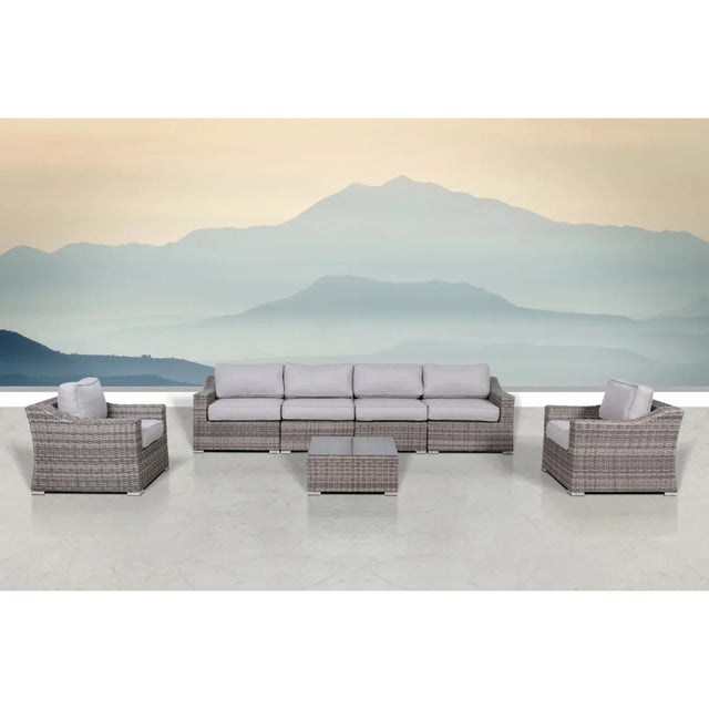 Fully Assembled Outdoor Wicker Seating Group With Cushions - Omega Lifestyles