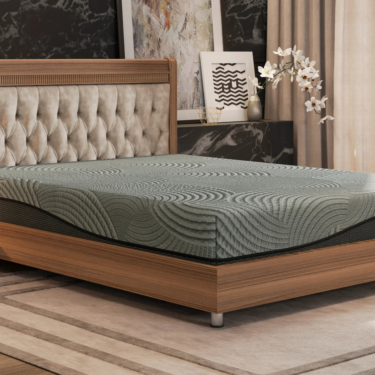 Full Medium Firm 10-Inch Gel Max Cooling Memory Foam Mattress - Omega Lifestyles