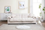 Casual 3-Seater Chenille Pleated Sofa - Omega Lifestyles