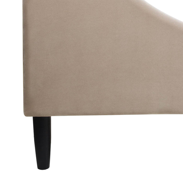 Modern Velvet Upholstered Platform Bed Frame - Omega Lifestyles