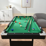 Foldable Black Green MDF Steel Pool Game Table - Omega Lifestyles