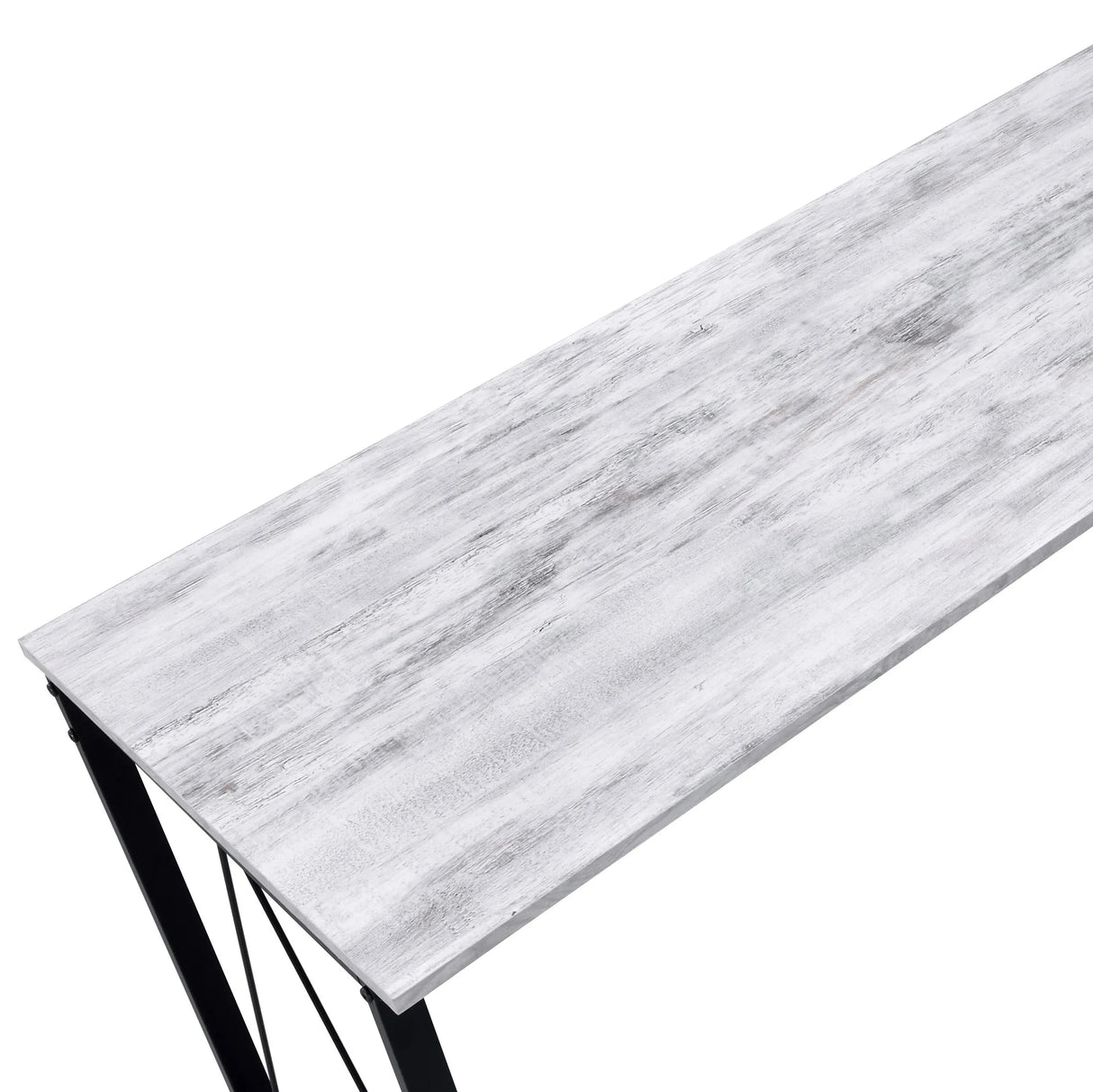 Antique White Black Finish Synthetic Wood Writing Desk - Omega Lifestyles