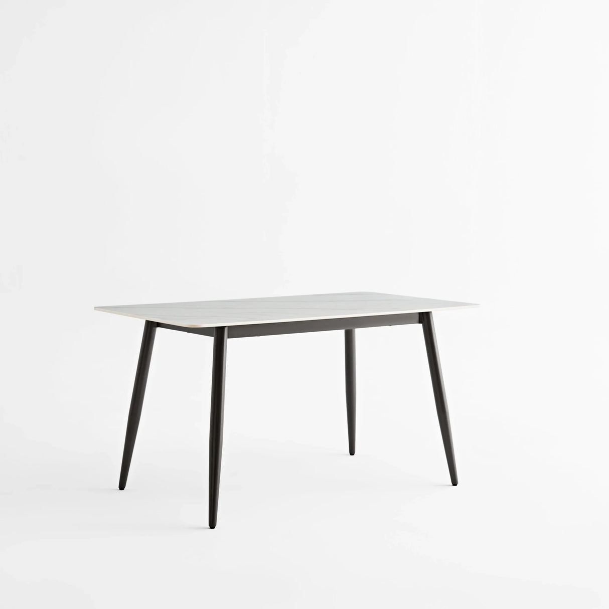 Modern Rectangular Ceramic Top Dining Table With Metal Base - Omega Lifestyles