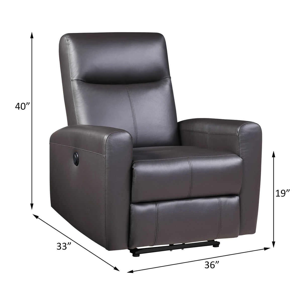 Top Grain Leather Match Power Motion Recliner - Omega Lifestyles