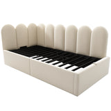 Twin Velvet Upholstered Daybed With Hydraulic Storage - Omega Lifestyles