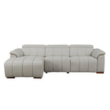 Electric Control Genuine Leather Wall-Hugger Reclining Sofa - Omega Lifestyles