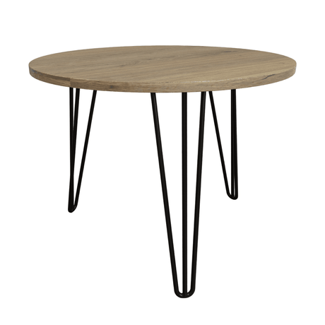 Set of 2 Rustic Brown Round Nesting Coffee Tables - Sleep Galleria