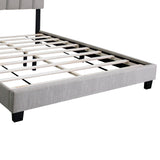 Adjustable Queen Upholstered Bed Frame With Linen Upholstery - Omega Lifestyles