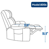 Medium-Firm Chenille Power Lift Recliner Chair With Massage - Omega Lifestyles