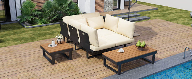 Adjustable Reclining Outdoor Sectional Patio Furniture Set - Omega Lifestyles
