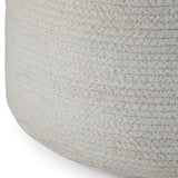 Round Hand Braided Jute Pouf With Polystyrene Filling - Omega Lifestyles