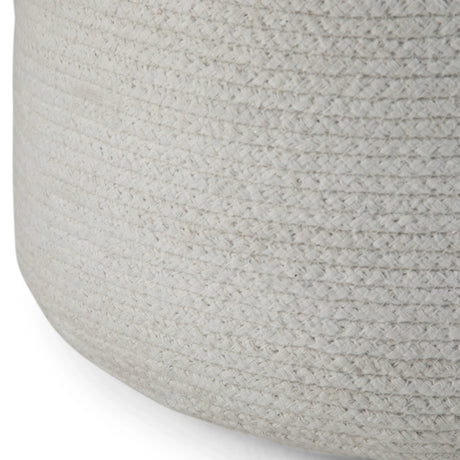 Round Hand Braided Jute Pouf With Polystyrene Filling - Omega Lifestyles