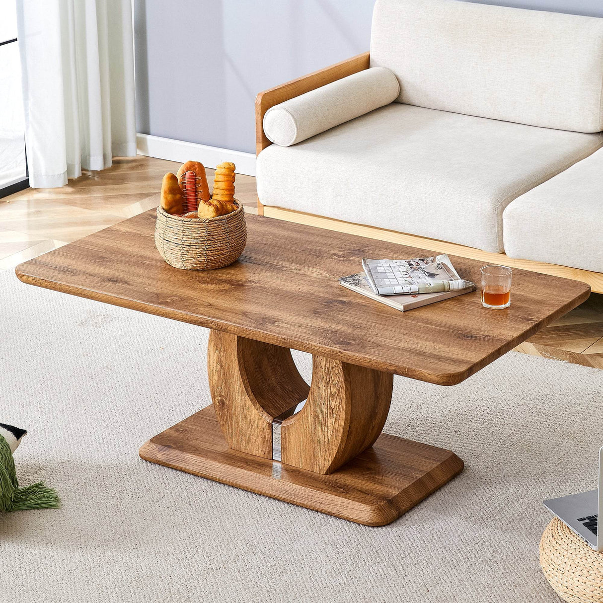Modern Wood MDF Multipurpose Rectangular Coffee Table - Sleep Galleria