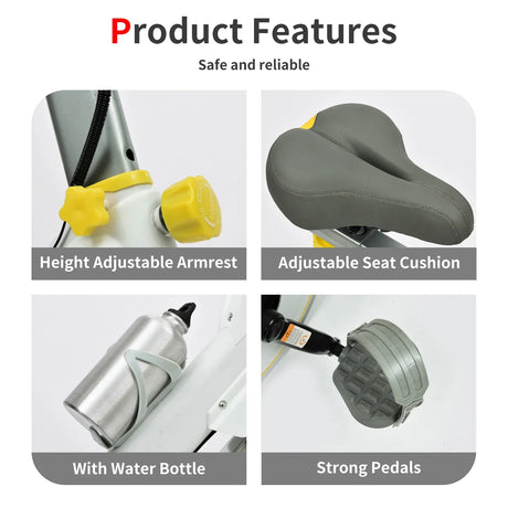 Indoor Fitness Steel Frame Adjustable Exercise Bike - Omega Lifestyles