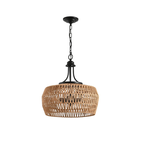 Boho Hemp Rope Hand-Woven Pendant Light - Omega Lifestyles