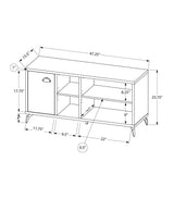 Industrial-Style 48-Inch White Grey TV Stand Console - Sleep Galleria