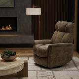 Swivel Glider Recliner With Manual Adjustable Headrest Footrest - Omega Lifestyles