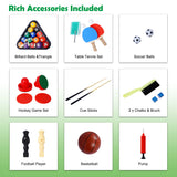 5-in-1 Multi-Game Table Billiards Foosball Ping Pong Basketball - Omega Lifestyles