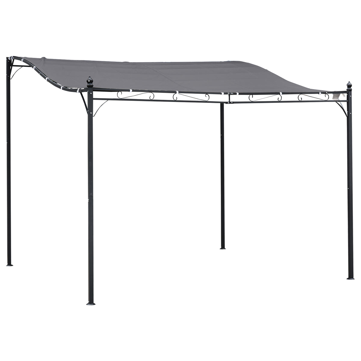 Steel 10x10 Weather-Resistant Outdoor Pergola Canopy