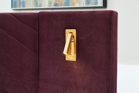 Queen Velvet Upholstered Wingback Bed Frame - Omega Lifestyles