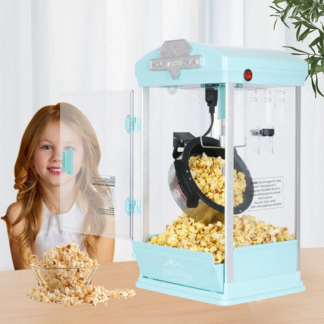 8-Ounce Stainless Steel Kettle Countertop Popcorn Maker - Omega Lifestyles
