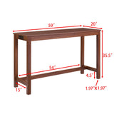 4-Piece Cherry Wood Bar Table Set With Power Outlets - Omega Lifestyles