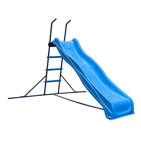 7-Foot Kids Freestanding Blue Plastic Slide Playground - Omega Lifestyles