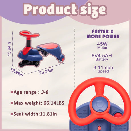 Kids 6V Electric Ride On Car With Bluetooth Wheels - Omega Lifestyles