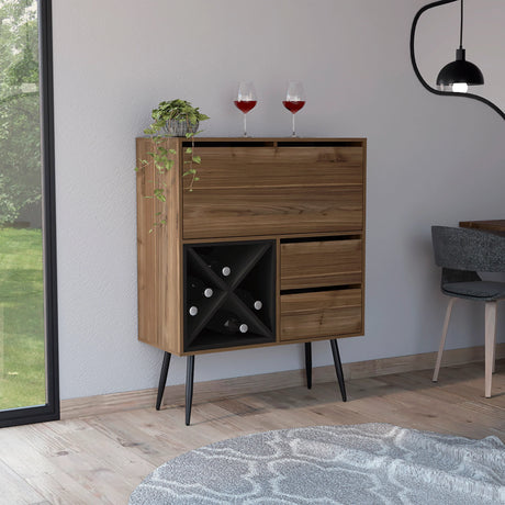 Modern Orchid Bar Storage Cabinet With Drawers - Omega Lifestyles
