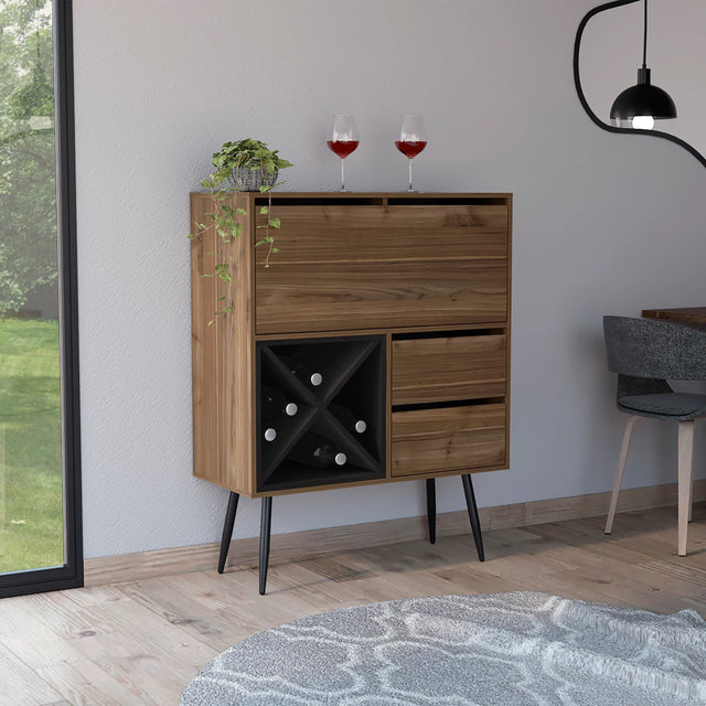Modern Orchid Bar Storage Cabinet With Drawers - Omega Lifestyles