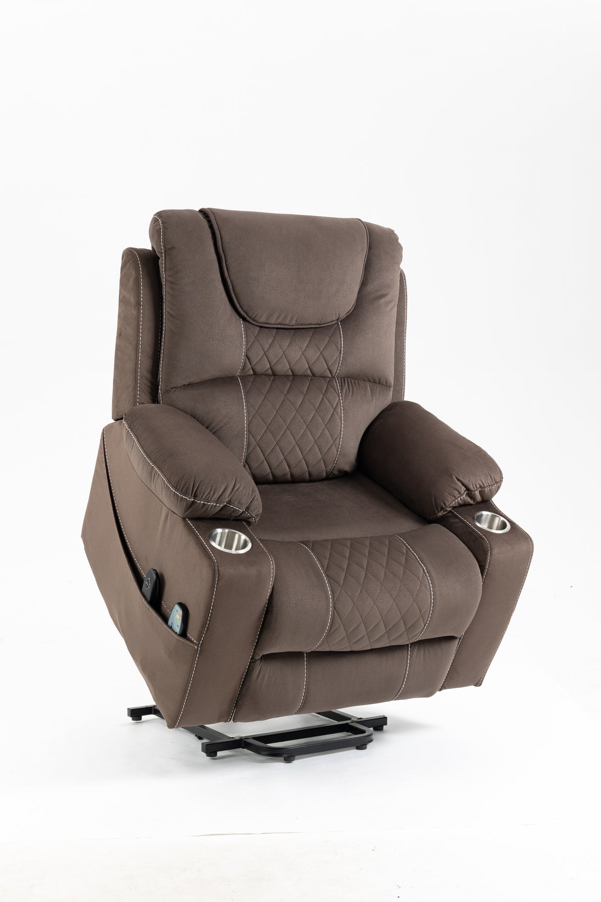 Oversized Velvet Lift Massage Recliner Chair With OKIN Motor