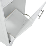 Fluted Rubber Wood Kitchen Island With Tilt-Out Trash Can - Omega Lifestyles