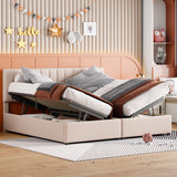 King Upholstered Hydraulic Lift Storage Platform Bed