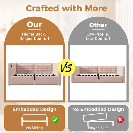 Twin Pink Velvet Upholstered Hydraulic Storage Bed Frame - Omega Lifestyles