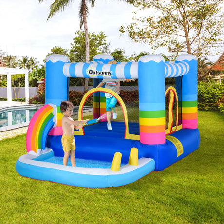 Inflatable Kids Bounce House With Trampoline Pool Slide - Omega Lifestyles