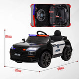 12V Remote Control Kids Electric Police Car With Suspension - Omega Lifestyles