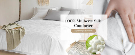 100 Percent Tussah Silk Breathable Cotton Comforter - Omega Lifestyles