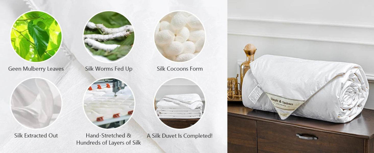 100 Percent Tussah Silk Breathable Cotton Comforter - Omega Lifestyles