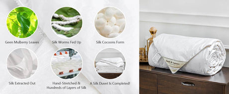 100 Percent Tussah Silk Breathable Cotton Comforter - Omega Lifestyles
