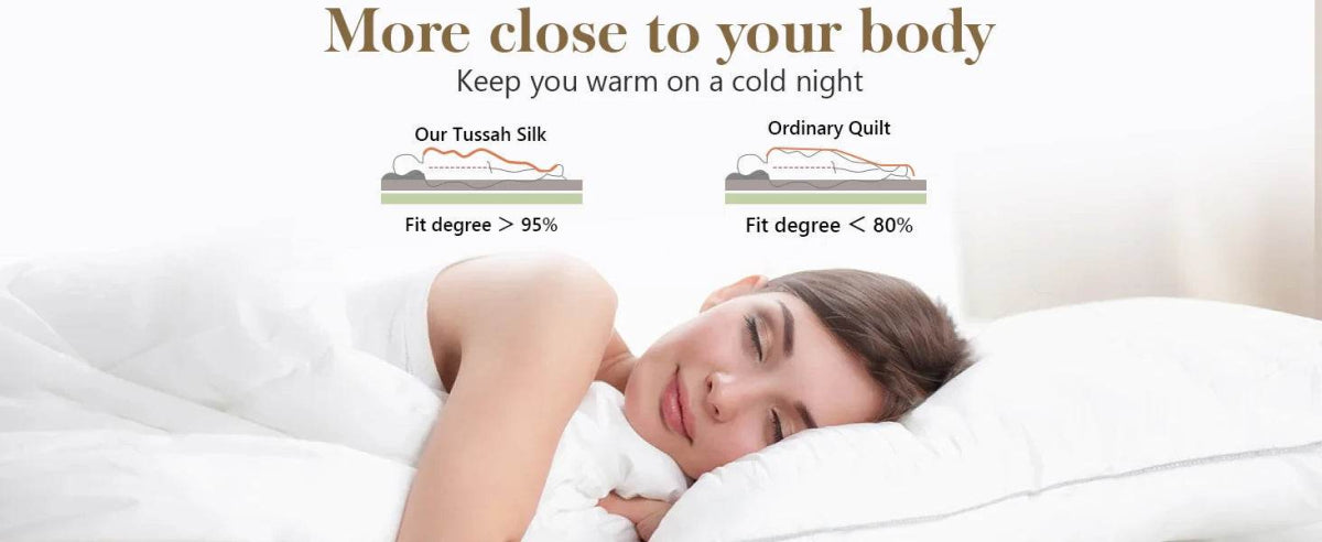 100 Percent Tussah Silk Breathable Cotton Comforter - Omega Lifestyles